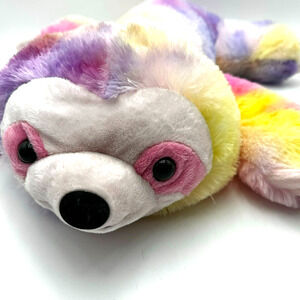 PASTEL SLOTH‎ Large MTY International 25" Plush Rainbow Tie-Dye Stuffed Animal